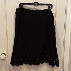 Oscar Black Skirt With Circle Hem
